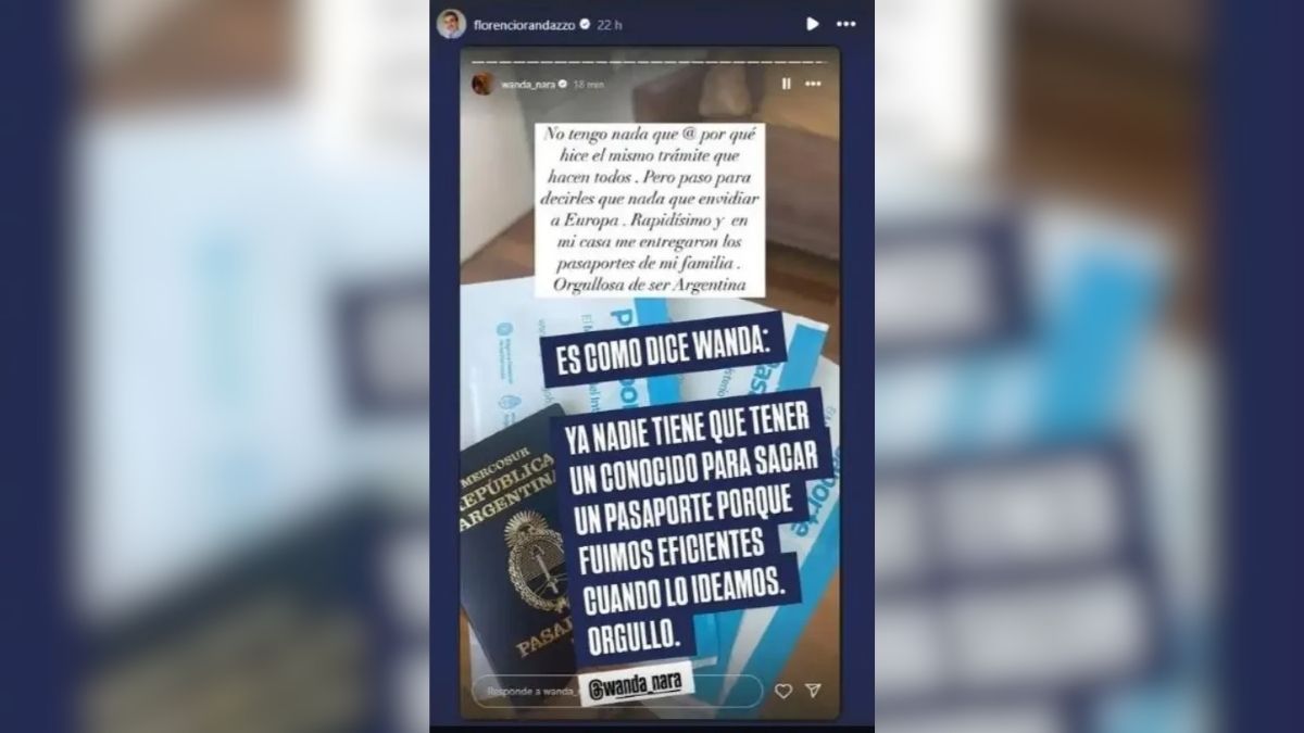 Florencio Randazzo le contestó a Wanda Nara a través de sus redes sociales. Florencio Randazzo le contestó a Wanda Nara a través de sus redes sociales. 
