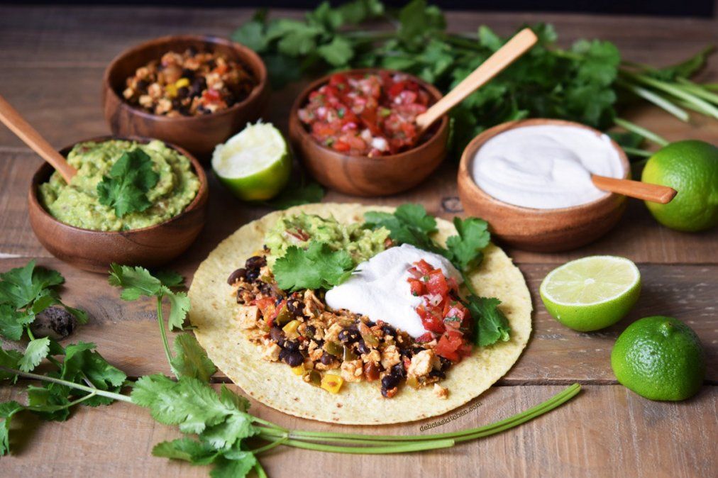 Fajitas vegetarianas con guacamole, la receta clave para un almuerzo práctico y saludable