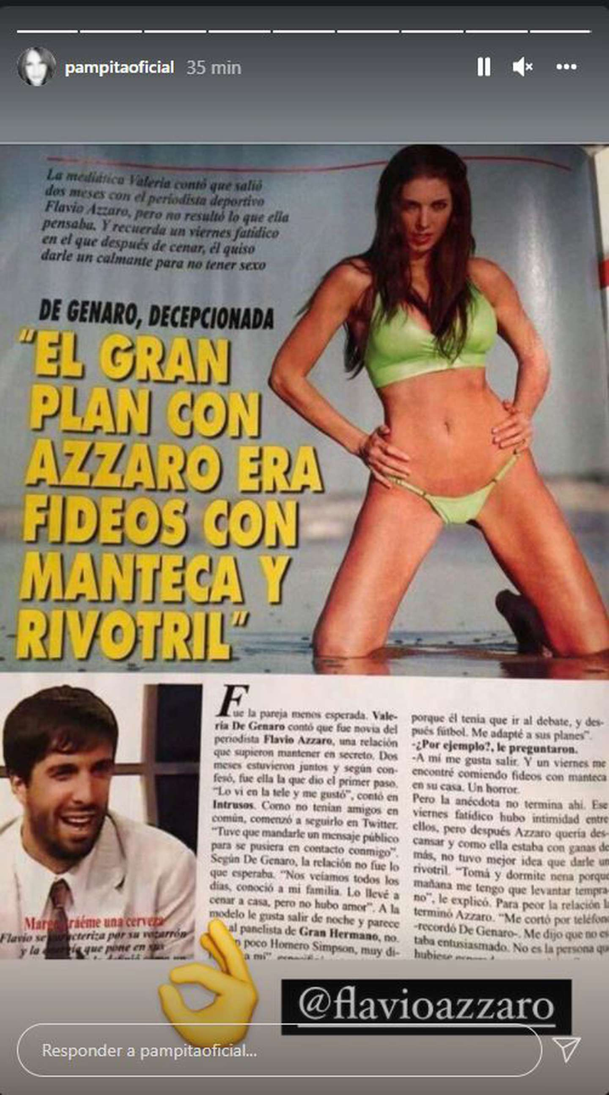 Pampita atac&oacute; a Flavio Azzaro por su discusi&oacute;n con Roberto Garc&iacute;a Morit&aacute;n.
