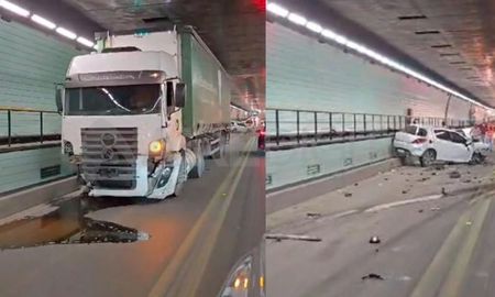 tunel subfluvial: se conocio la identidad de la mujer involucrada en el accidente entre auto y el camion
