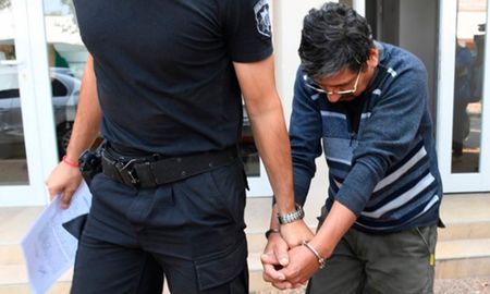 Hugo Víctor Aguirre se sentó en la sala de los tribunales de Casilda para la audiencia imputativa en su contra Hugo Víctor Aguirre se sentó en la sala de los tribunales de Casilda para la audiencia imputativa en su contra