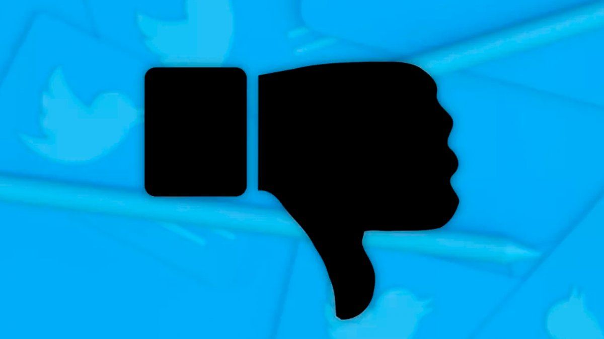 Twitter ha optado ahora por una&nbsp;flecha apuntando hacia abajo