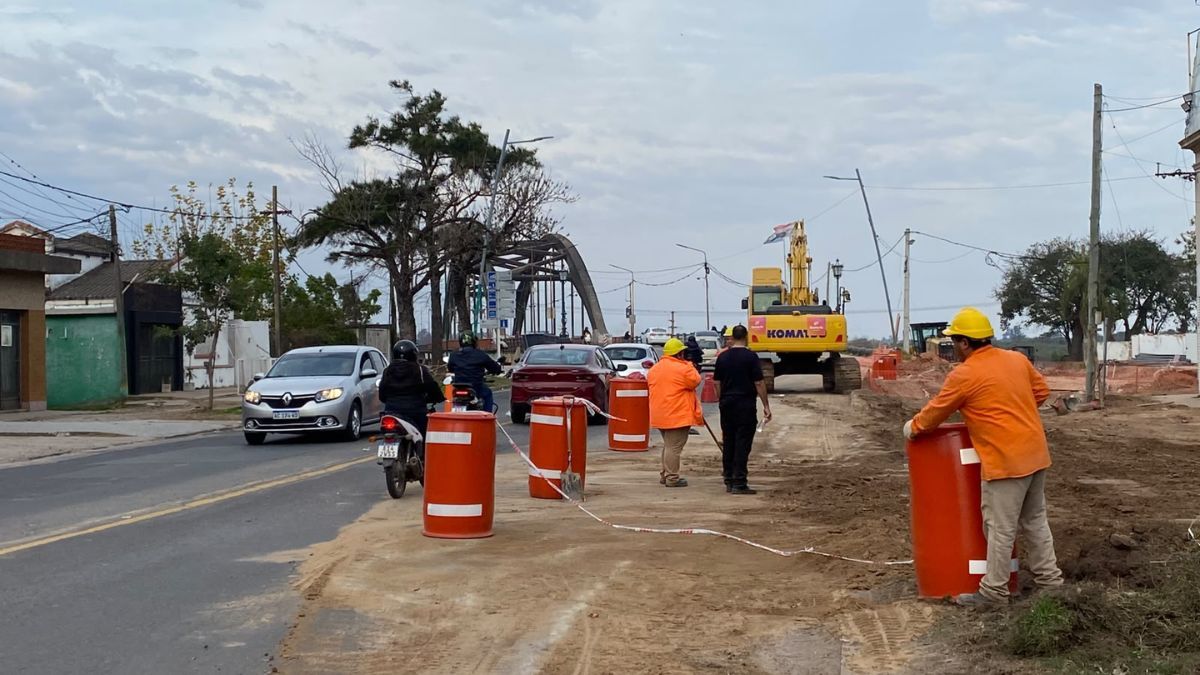 Avanzan los trabajos para instalar los desagües pluviales del Nuevo Puente Santa Fe- Santo Tomé