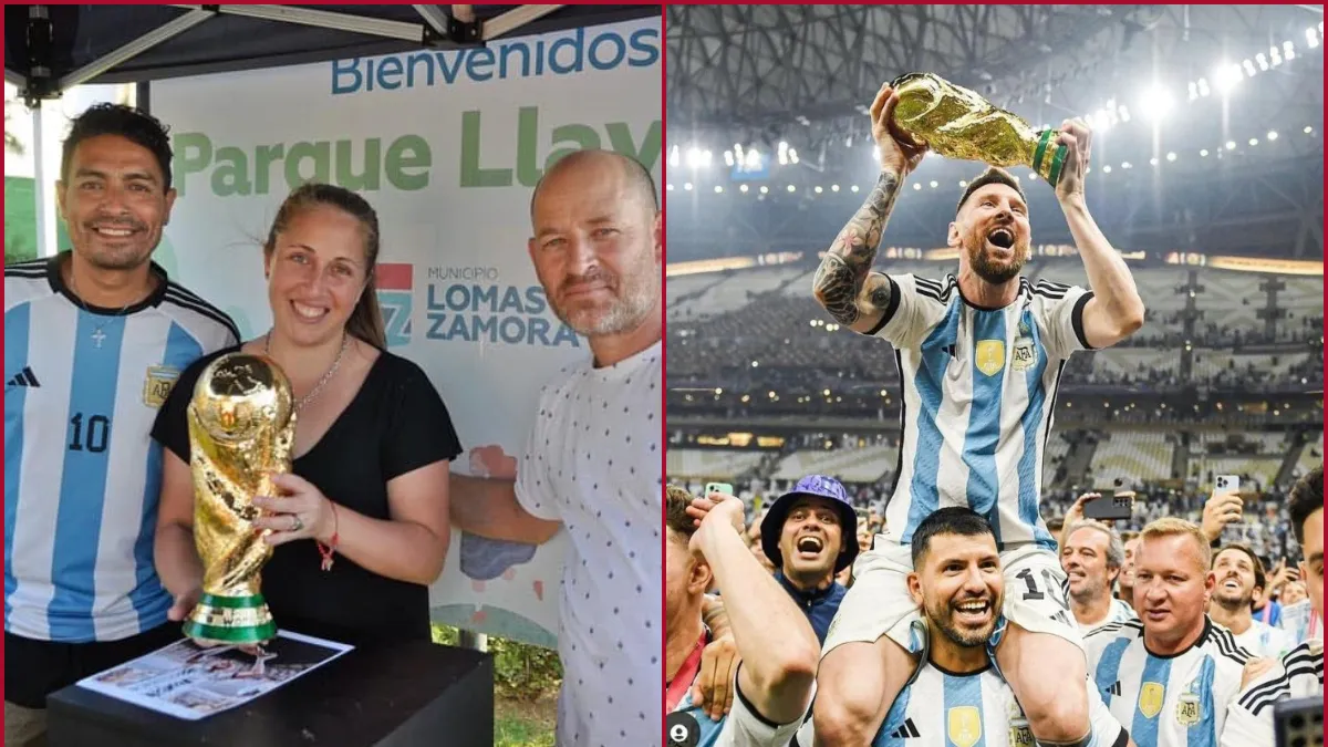La creadora de la réplica de la Copa del Mundo que levantó Lionel Messi es de Buenos Aires: los vecinos también tuvieron su momento Mundial.