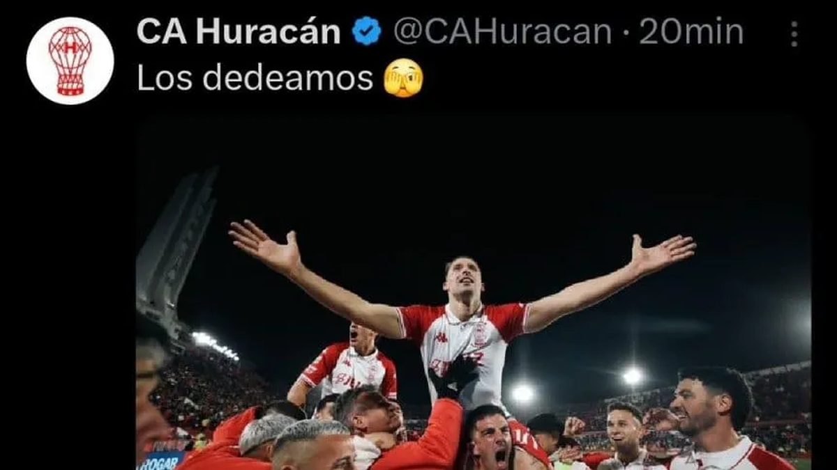 El fuerte posteo de Huracán que molestó a Boca y fue borrado de las redes sociales: "Los dedeamos". El fuerte posteo de Huracán que molestó a Boca y fue borrado de las redes sociales: "Los dedeamos".