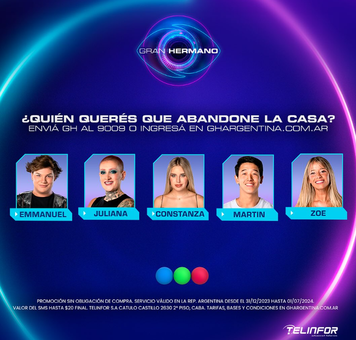 Esta semana quedaron cinco participantes nominados en Gran Hermano. Esta semana quedaron cinco participantes nominados en Gran Hermano.