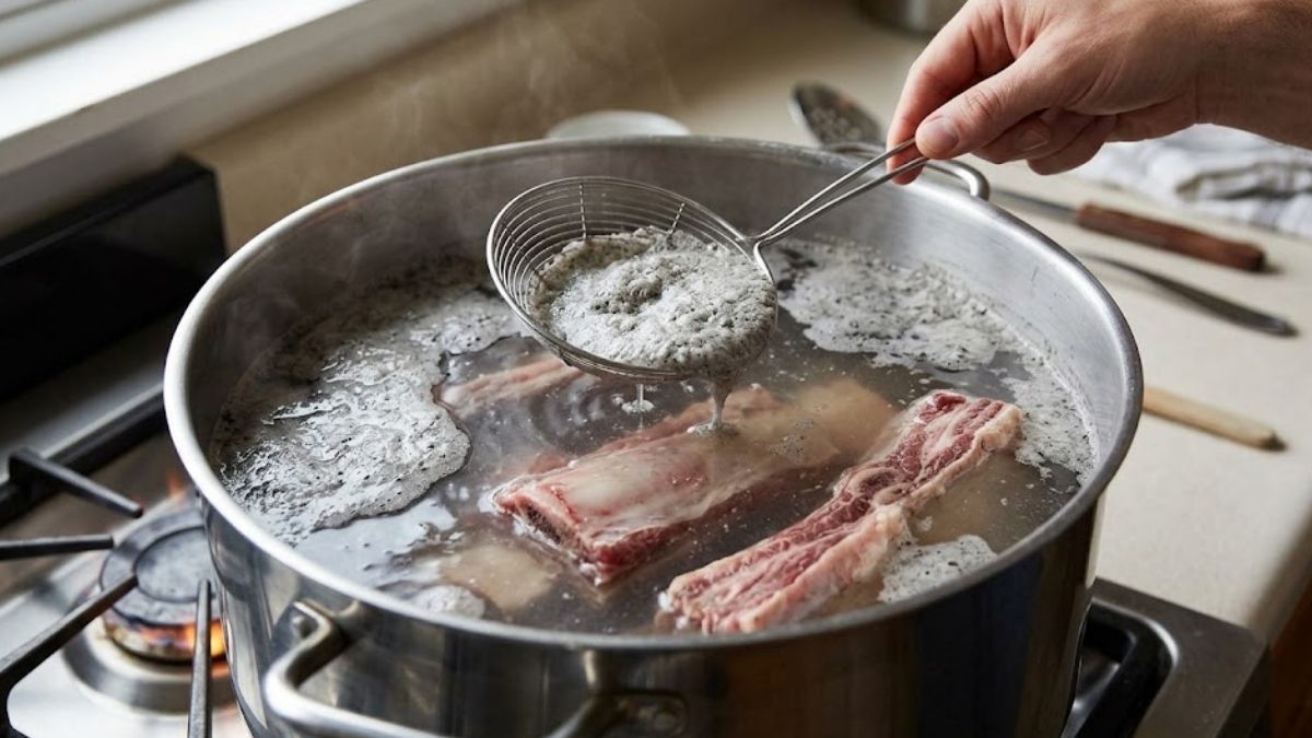 Si ves espuma gris al hervir carne, te contamos qué significa y si hay que retirarla