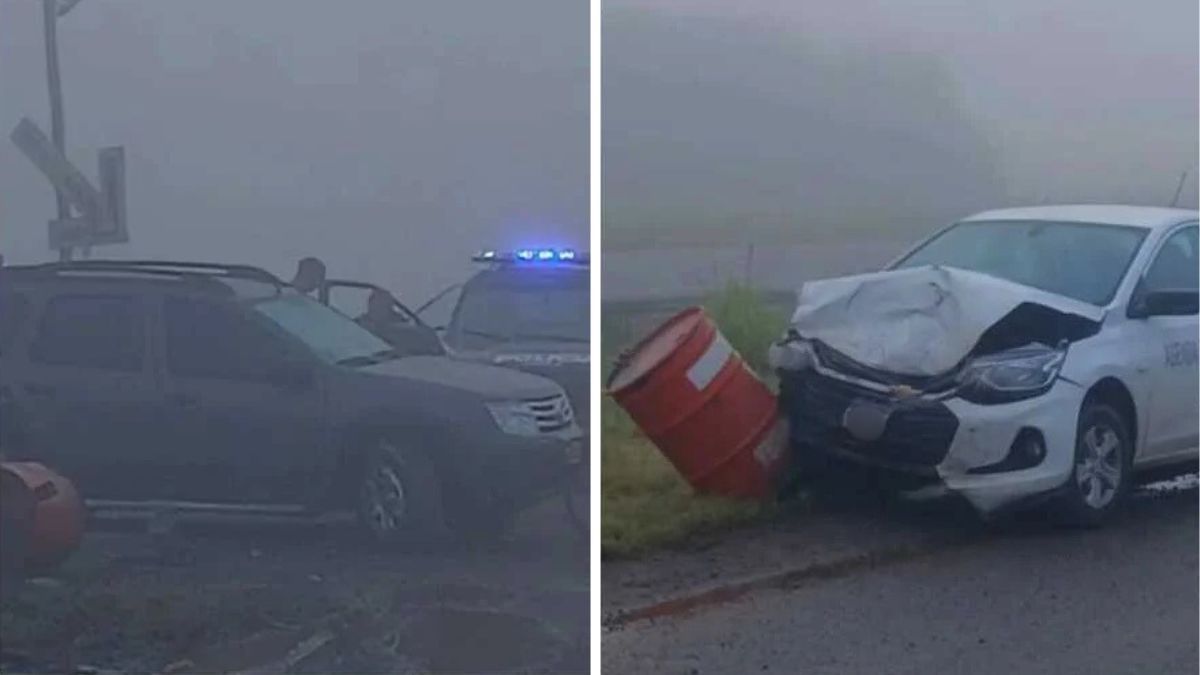 Dos vehículos colisionaron en el km 253 de la Ruta Nacional 34 por niebla densa y calzada húmeda. No hubo heridos.