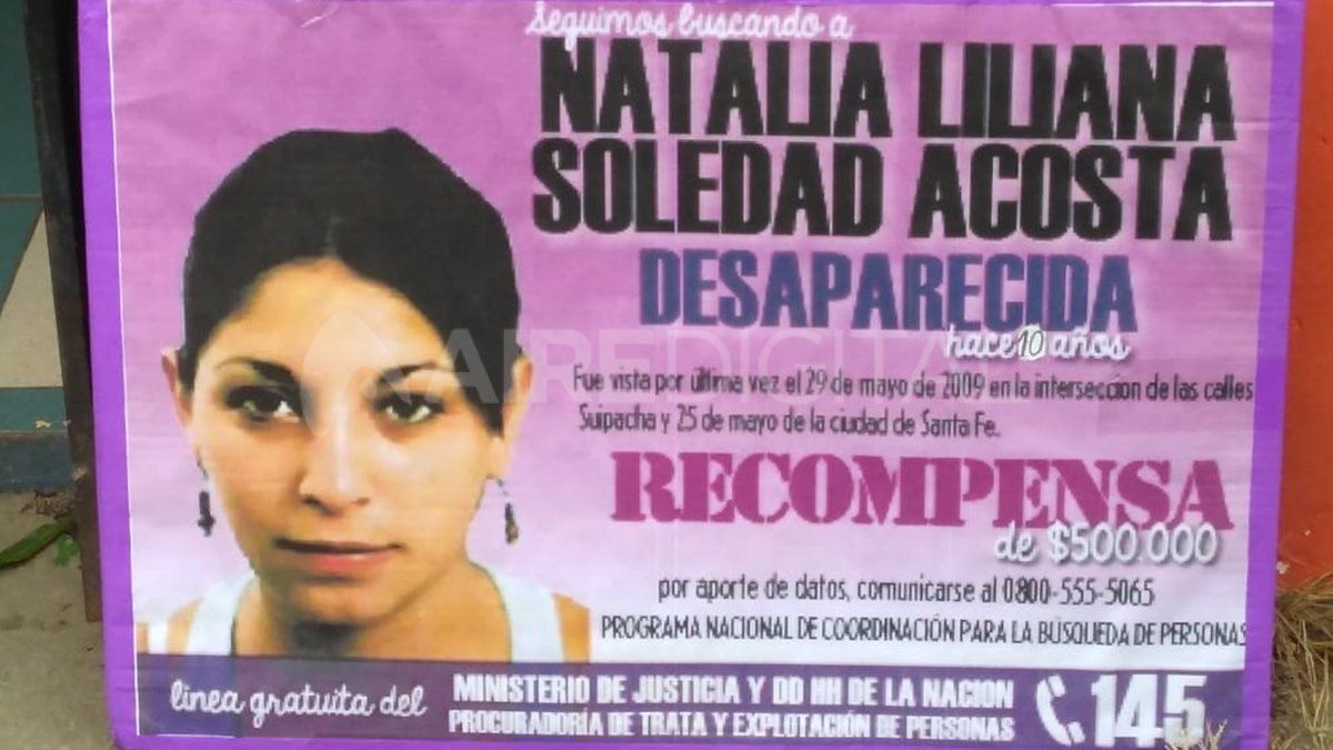Natalia Acosta. Su paradero sigue siendo una incógnita.  
