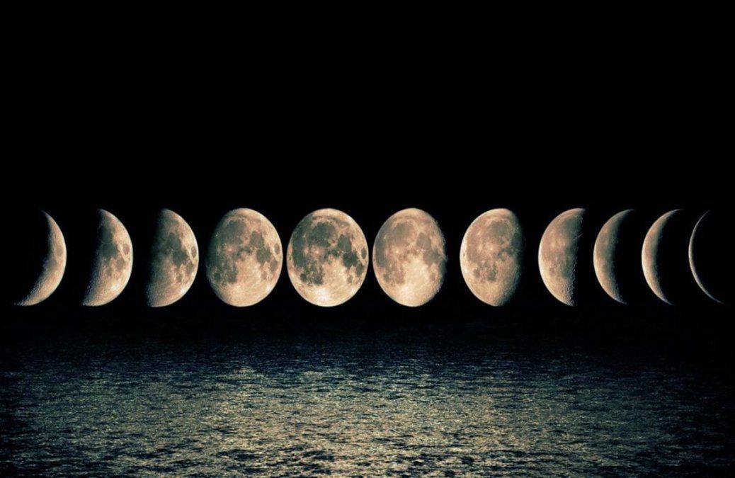 Diferentes fases de la luna.