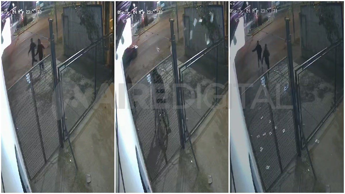 Se conocieron los videos del momento en que vandalizaron el mural de Ángel Di María en Rosario.&nbsp;