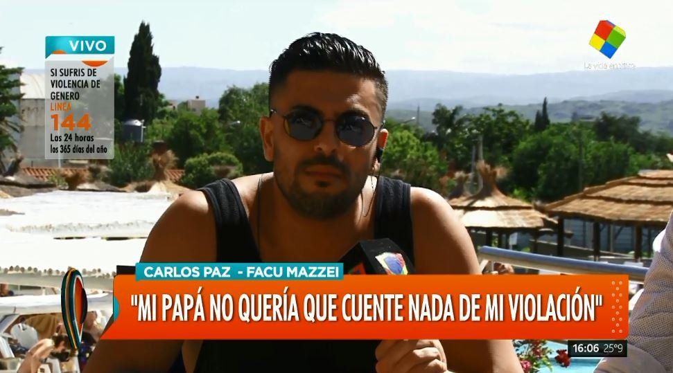 Facundo Mazzei confesó que fue víctima de una violación