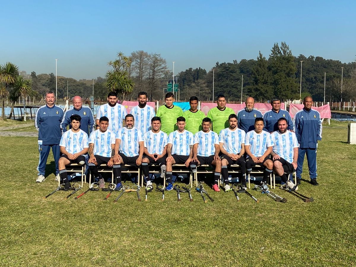 El plantel de la Selección Argentina de amputados.