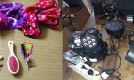 Las luces led y una máquina de humo, y los elementos de una veterinaria fueron recuperados por el personal policial Las luces led y una máquina de humo, y los elementos de una veterinaria fueron recuperados por el personal policial