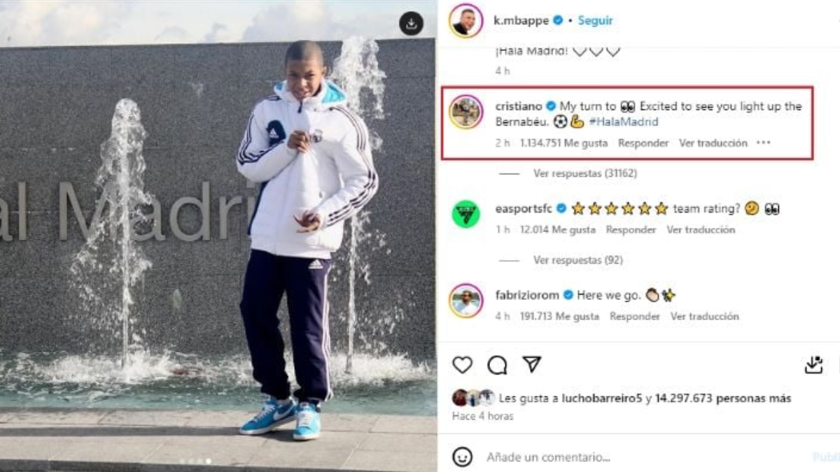 La reacción de CRISTIANO Ronaldo tras el posteo de Kylian MBAPPÉ que confirmó su arribo a Real Madrid. La reacción de CRISTIANO Ronaldo tras el posteo de Kylian MBAPPÉ que confirmó su arribo a Real Madrid.