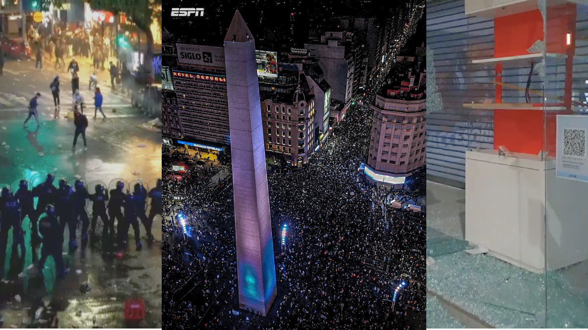 Los disturbios obligaron a la intervención policial con cordones de seguridad y motos para controlar la situación