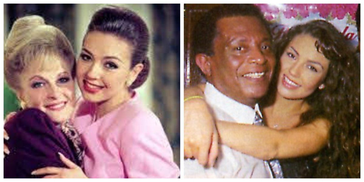 Thalía con Irán Eory y René Muñoz. Thalía con Irán Eory y René Muñoz.