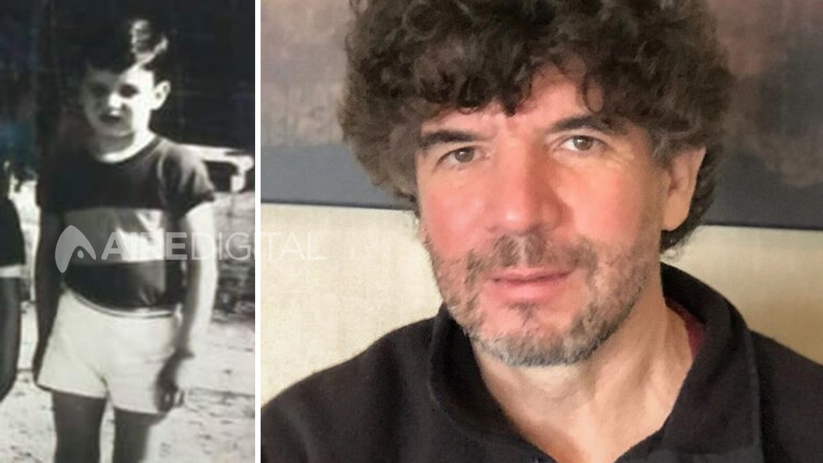 Navarro es hincha de Boca Juniors. A la izquierda, una foto del pequeño Navarro con el uniforme del equipo.