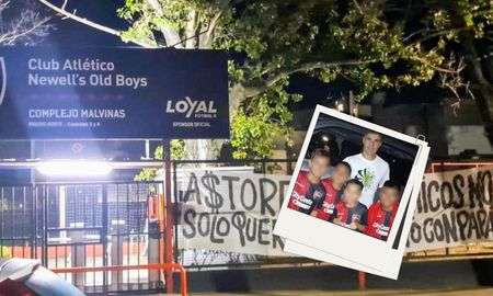 La bandera que apareció en Newells tras el escándalo de la foto de Malcorra con los juveniles leprosos La bandera que apareció en Newells tras el escándalo de la foto de Malcorra con los juveniles leprosos