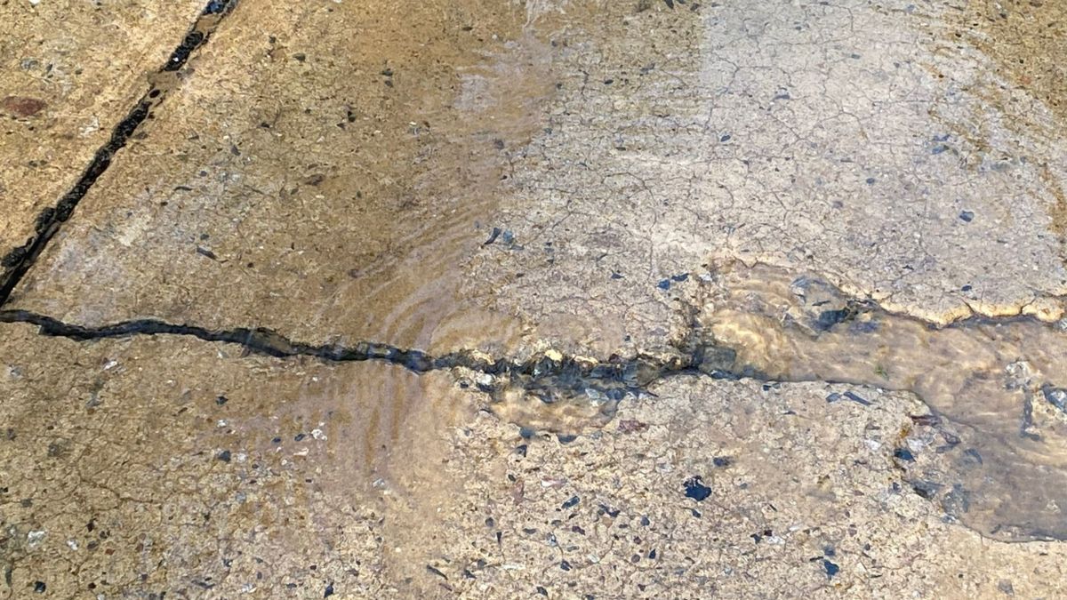 La pérdida se da en medio de la calzada. La pérdida se da en medio de la calzada.