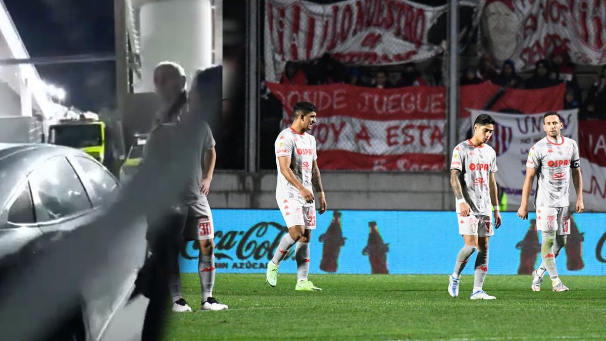 Un hincha de Unión reclamó al presidente Luis Spahn luego de la eliminación en Copa Argentina a manos de Banfield.