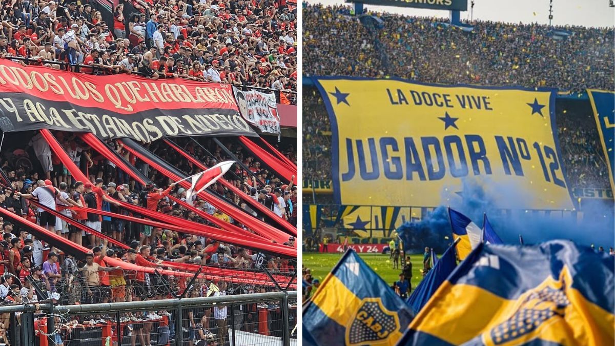 La frase que la barra de Boca le copió a una histórica bandera de Colón: La 12 la llevó al sector de Los de Siempre