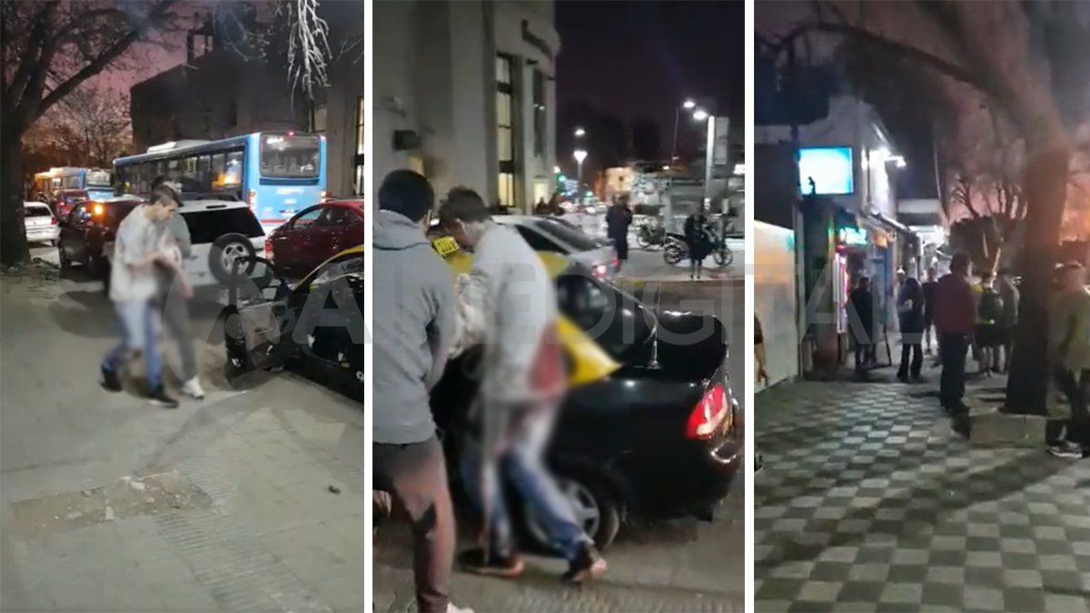 Ante la demora de la ambulancia, el quiosquero fue llevado en taxi al hospital.