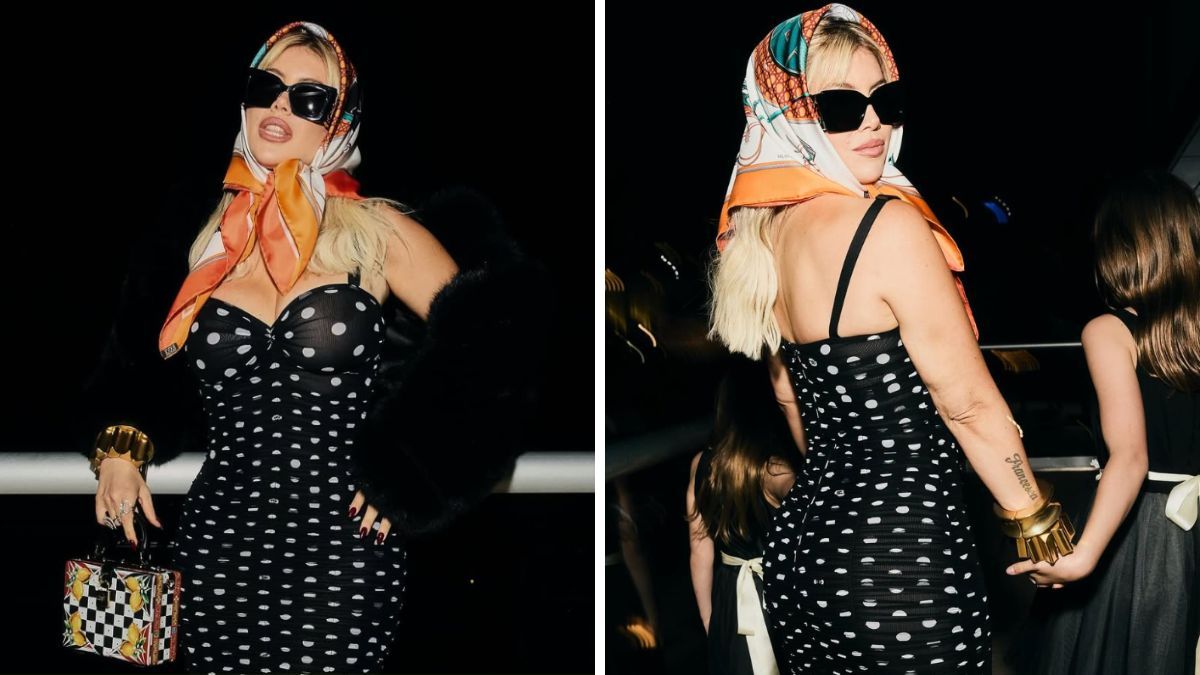 Wanda Nara sorprendió con un vestido Dolce & Gabbana y un estilo retro que generó elogios y críticas en redes sociales. Wanda Nara sorprendió con un vestido Dolce & Gabbana y un estilo retro que generó elogios y críticas en redes sociales. 