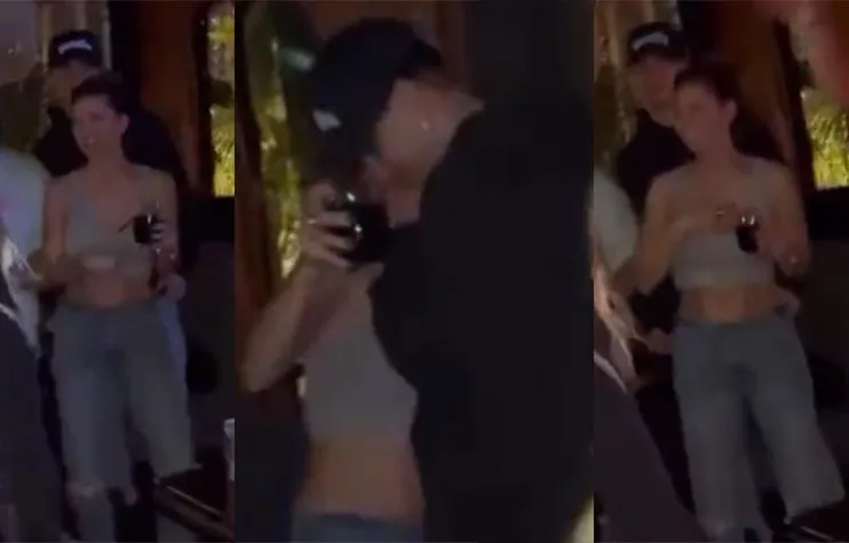 La China Suárez blanqueó con Rusherking a puro beso.