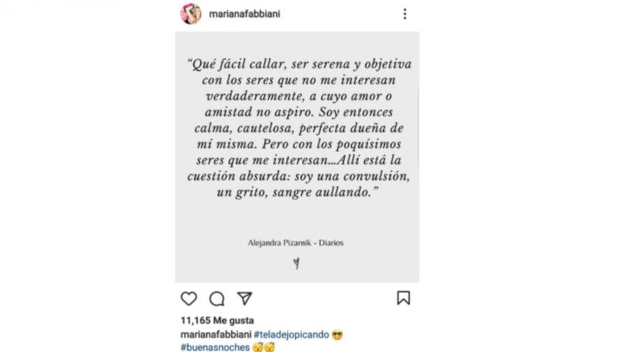 Mariana Fabbiani tiró una indirecta tras el levantamiento del programa.