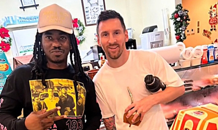 Furor de Lionel Messi en una panadería de Miami. Furor de Lionel Messi en una panadería de Miami.