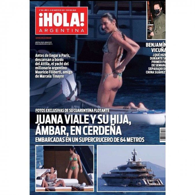 La cuarentena de Juana Viale en Cerdeña.