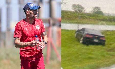 El Kily González, DT de Unión, despistó y sufrió un accidente en la autopista Santa Fe-Rosario El Kily González, DT de Unión, despistó y sufrió un accidente en la autopista Santa Fe-Rosario