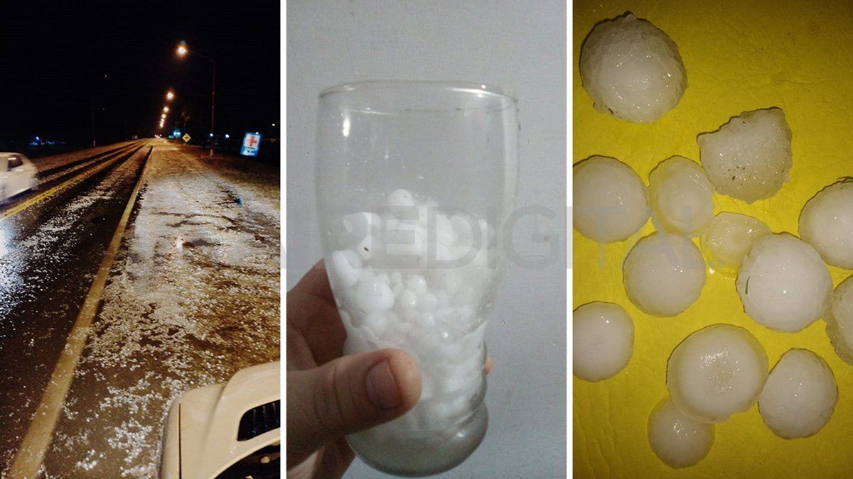 Cayó granizo en distintos puntos de la provincia de Santa Fe.