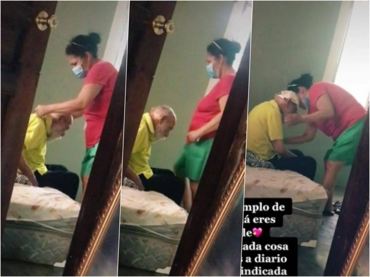 Una mujer se hizo viral en TikTok por cuidar a su exsuegro de 98 años.