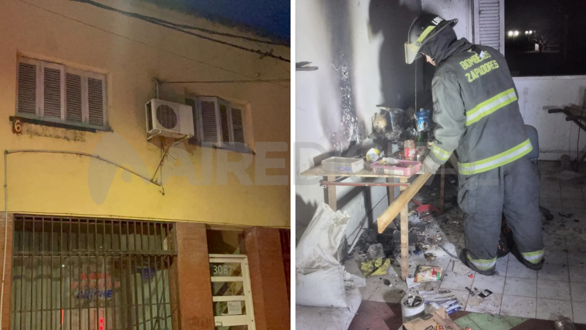 Ciudad de Santa Fe; incendio y un hombre descompensado