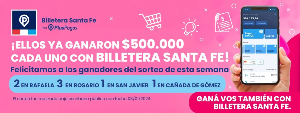 Los sorteos de Billetera Santa Fe están certificados por un escribano. Los sorteos de Billetera Santa Fe están certificados por un escribano.