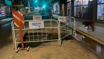 Tránsito reducido en el microcentro de Santa Fe por un nuevo hundimiento