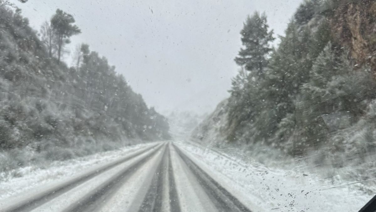 La nieve ya llegó a Sierra de la Ventana