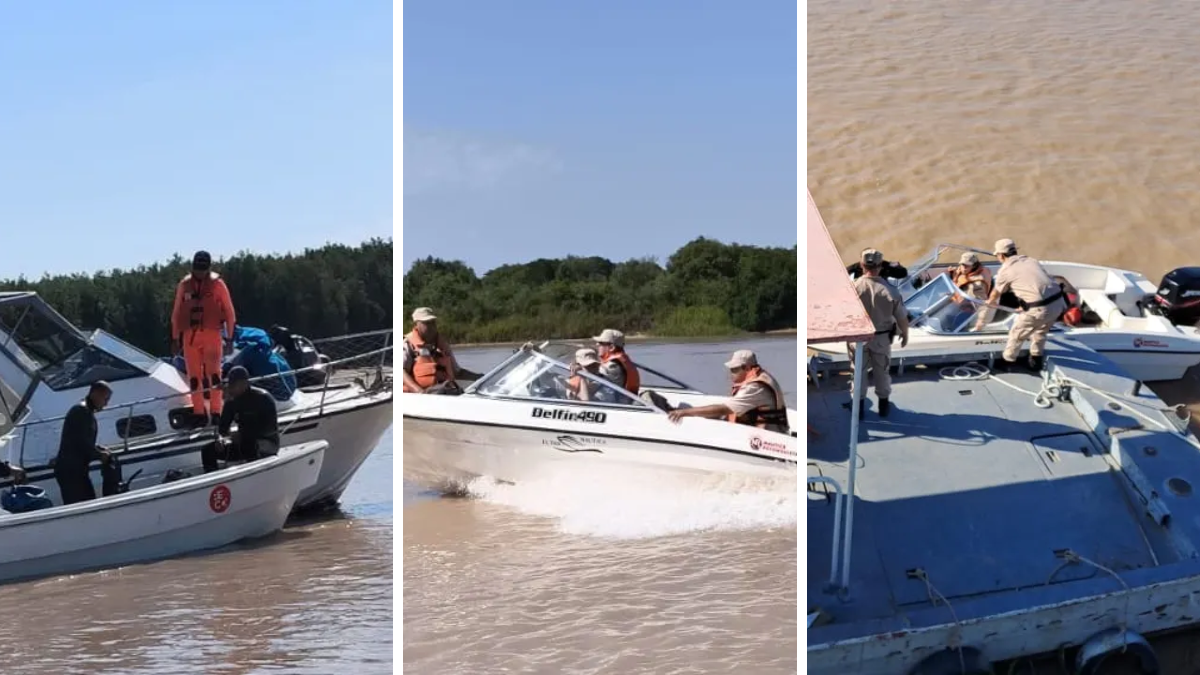 Buscan intensamente a Pablo Ovando y su hijo Agustín que desaparecieron mientras navegaban en el río Paraná. Buscan intensamente a Pablo Ovando y su hijo Agustín que desaparecieron mientras navegaban en el río Paraná.
