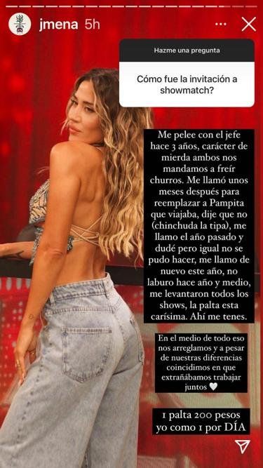 Jimena Barón contó cómo fue su pelea con Marcelo Tinelli.