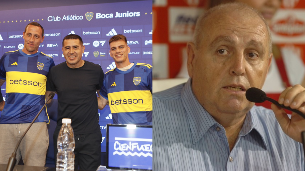 El palito de Juan Román Riquelme a Luis Spahn por el pase de Kevin Zenón a Boca