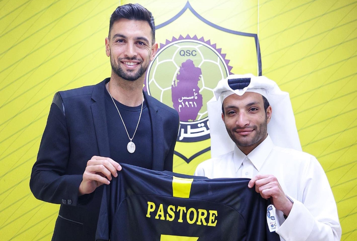 Javier Pastore en su llegada al club Qatar SC de la Stars.