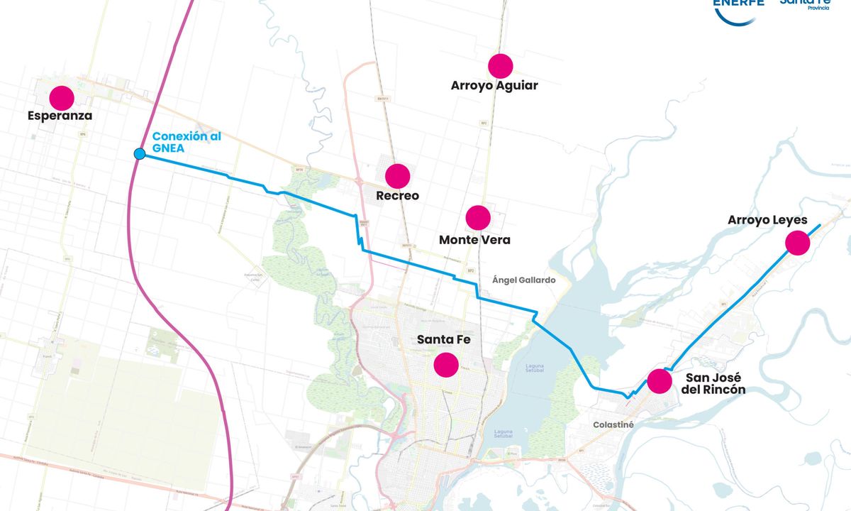 Este gasoducto beneficiará a unos 100.000 usuarios, que representan más de 250.000 habitantes en las localidades de Santa Fe, Esperanza, Recreo, Monte Vera, San José del Rincón, Arroyo Aguiar, Arroyo Leyes y Ángel Gallardo.