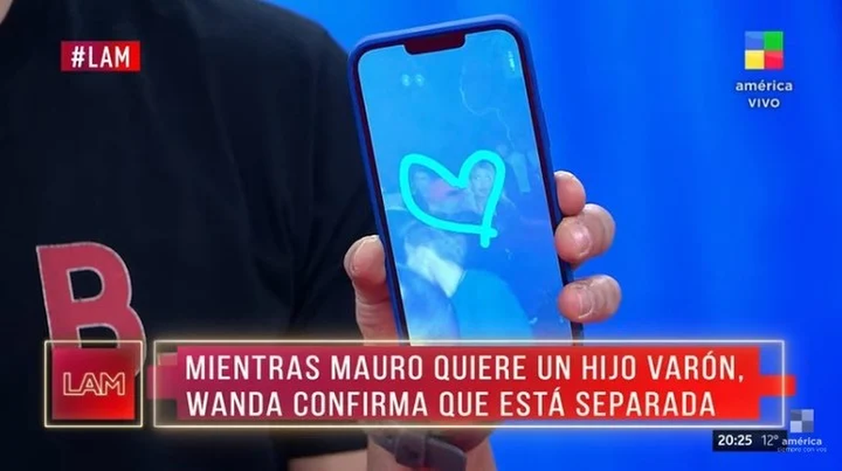 Ángel de Brito dijo que Wanda y L-Gante coincidieron en un boliche de Recoleta y hasta mostró una foto. Captura TV