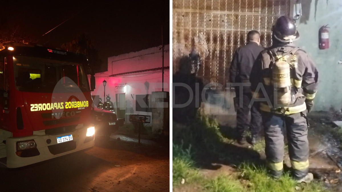 Incendio en la subcomisaría de La Guardia