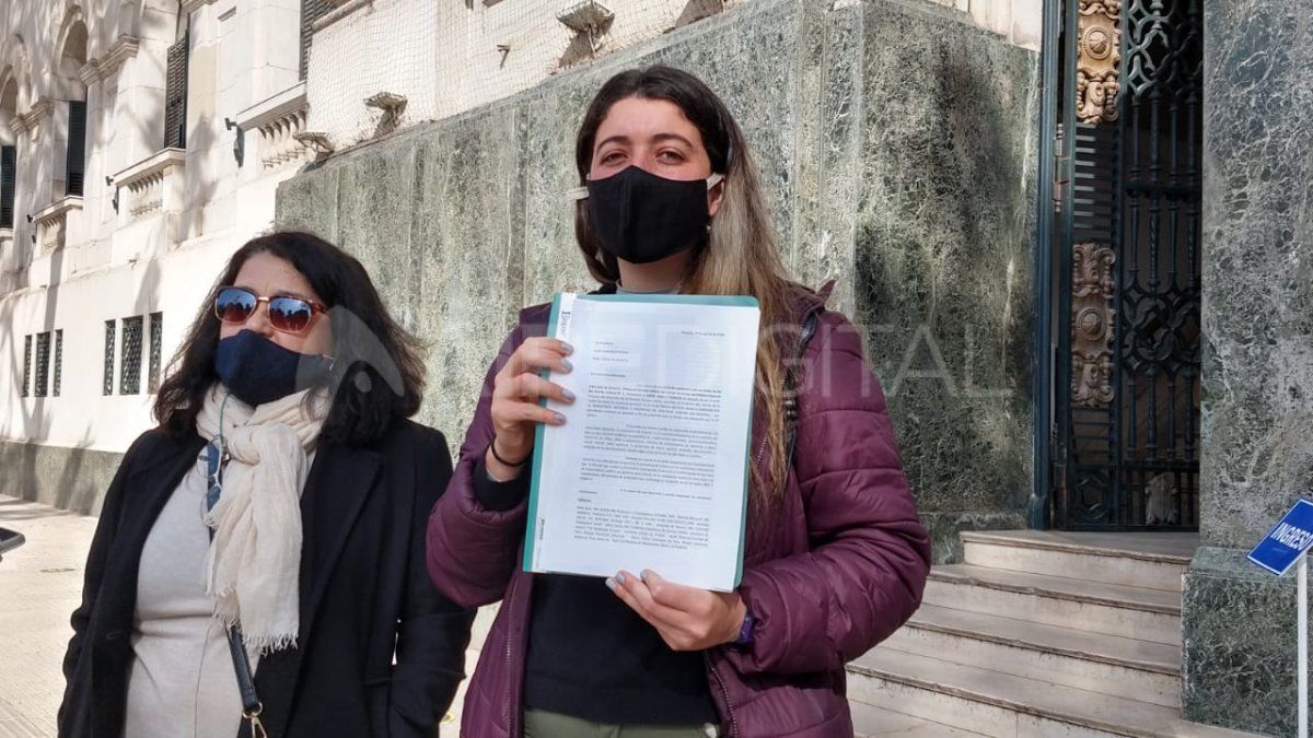 Silvia Castillo presentó el pedido en los tribunales santafesinos acompañada por una referente de la Campaña por la Declaración de la Emergencia en violencia contra la mujeres.