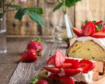 Budín de frutillas, ideal para la tarde. Budín de frutillas, ideal para la tarde.