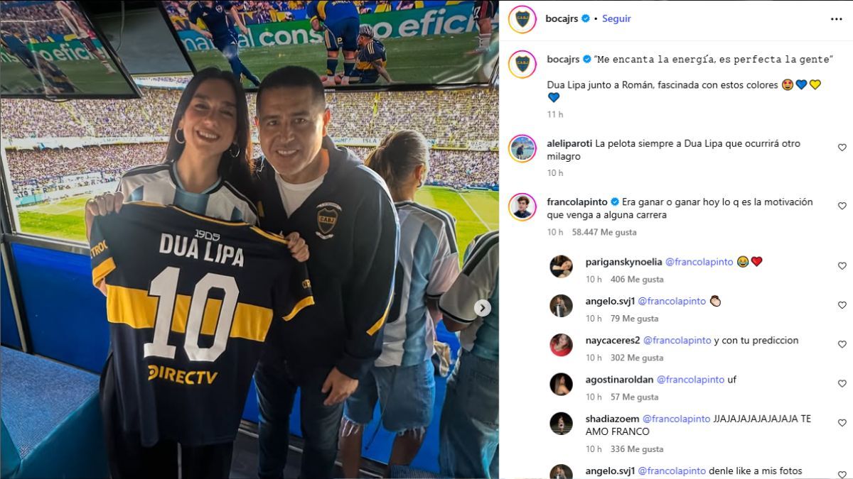 El comentario del piloto argentino en las redes sociales. (Foto: bocajrs/Instagram). El comentario del piloto argentino en las redes sociales. (Foto: bocajrs/Instagram).