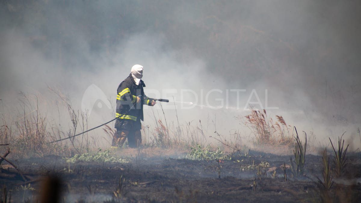 Los bomberos trabajaron desde temprano en la zona.